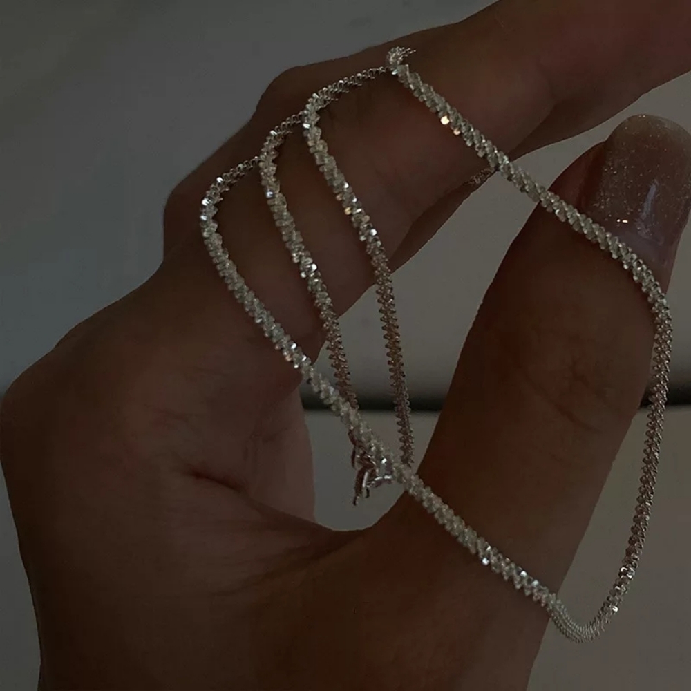 New Silver Gently Clavicle Chain Choker Necklace - Picture 5 of 5